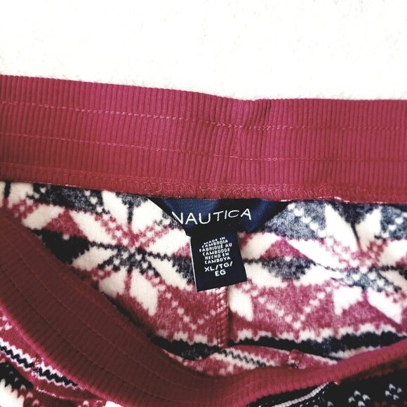 Nautica Women's Size XL 2 Piece Soft Warm Cozy Plush Pajama Sleepwear Set Snow - Picture 6 of 14